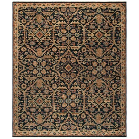 Safavieh 8 x 10 ft. Izmir Traditional Rectangle Hand Knotted Rug, Blue & Gold IZM104M-8